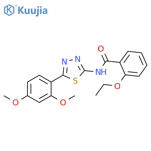 N-5-(2,4-dimethoxyphenyl)-1,3,4-thiadiazol-2-yl-2-ethoxybenzamide structure