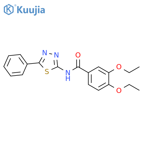 3,4-diethoxy-N-(5-phenyl-1,3,4-thiadiazol-2-yl)benzamide structure