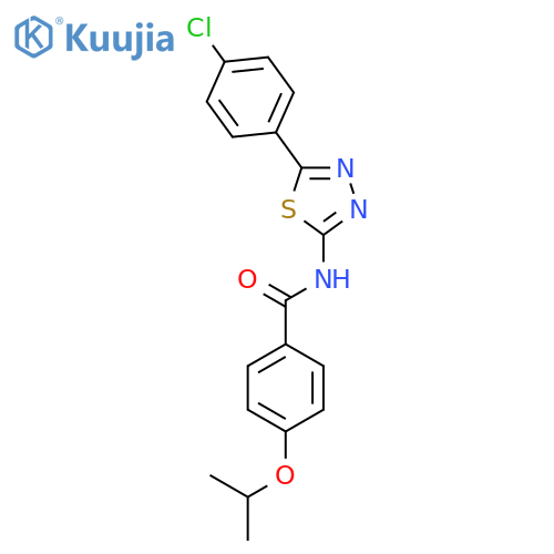 N-5-(4-chlorophenyl)-1,3,4-thiadiazol-2-yl-4-(propan-2-yloxy)benzamide structure