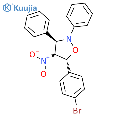 Isoxazolidine, 5-(4-bromophenyl)-4-nitro-2,3-diphenyl-, (3R,4S,5R)-rel- structure