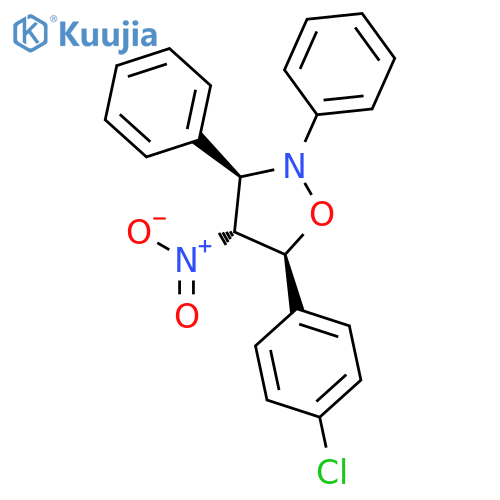 Isoxazolidine, 5-(4-chlorophenyl)-4-nitro-2,3-diphenyl-, (3R,4R,5S)-rel- structure