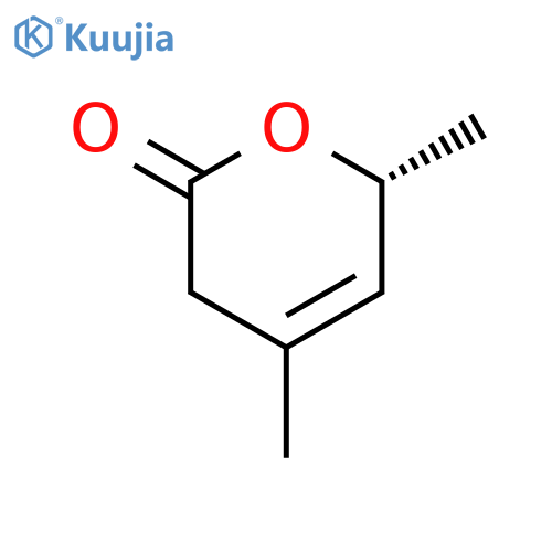 2H-Pyran-2-one, 3,6-dihydro-4,6-dimethyl-, (6R)- structure