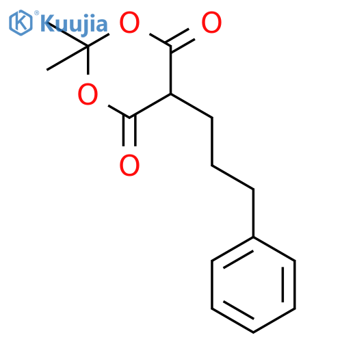 1,3-DIOXANE-4,6-DIONE, 2,2-DIMETHYL-5-(3-PHENYLPROPYL)- structure