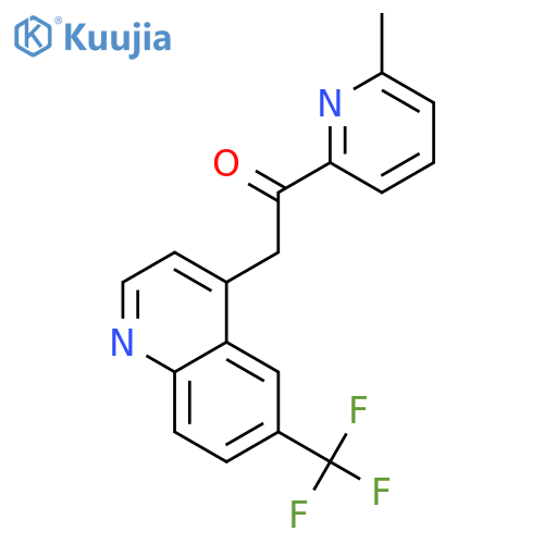 1-(6-Methylpyridin-2-yl)-2-(6-(trifluoromethyl)quinolin-4-yl)ethanone structure
