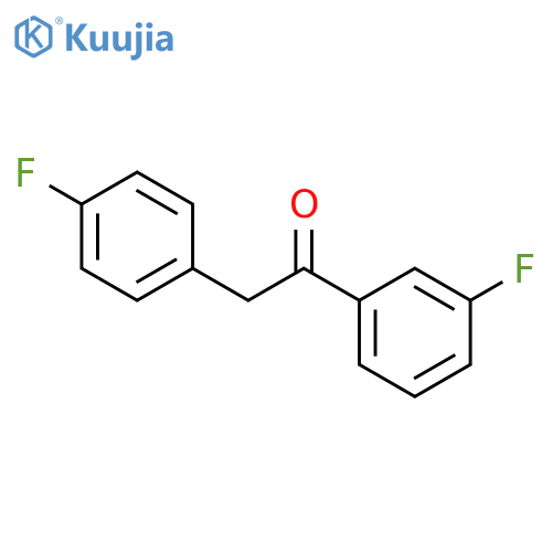 1-(3-Fluorophenyl)-2-(4-fluorophenyl)ethanone structure