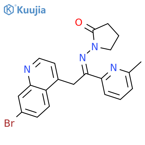 1-((2-(7-Bromoquinolin-4-yl)-1-(6-methylpyridin-2-yl)ethylidene)amino)pyrrolidin-2-one structure