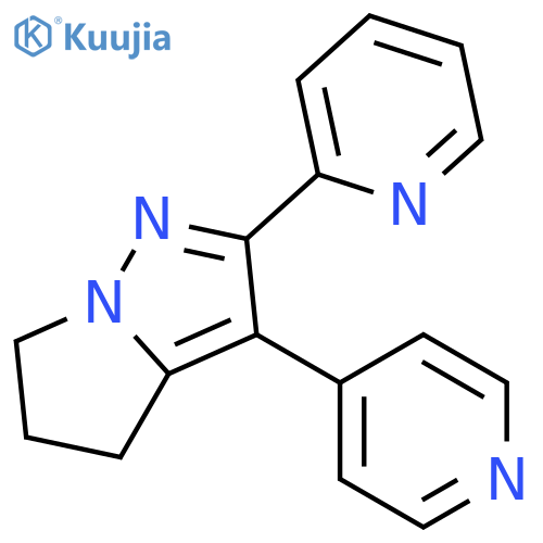 4H-PYRROLO[1,2-B]PYRAZOLE, 5,6-DIHYDRO-2-(2-PYRIDINYL)-3-(4-PYRIDINYL)- structure
