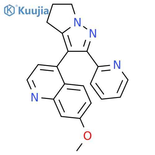 7-Methoxy-4-(2-(pyridin-2-yl)-5,6-dihydro-4H-pyrrolo[1,2-b]pyrazol-3-yl)quinoline structure