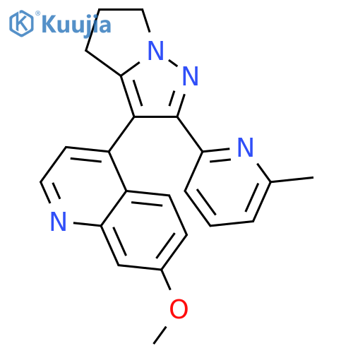 7-Methoxy-4-(2-(6-methylpyridin-2-yl)-5,6-dihydro-4H-pyrrolo[1,2-b]pyrazol-3-yl)quinoline structure