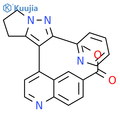 Methyl 4-(2-(pyridin-2-yl)-5,6-dihydro-4H-pyrrolo[1,2-b]pyrazol-3-yl)quinoline-6-carboxylate structure