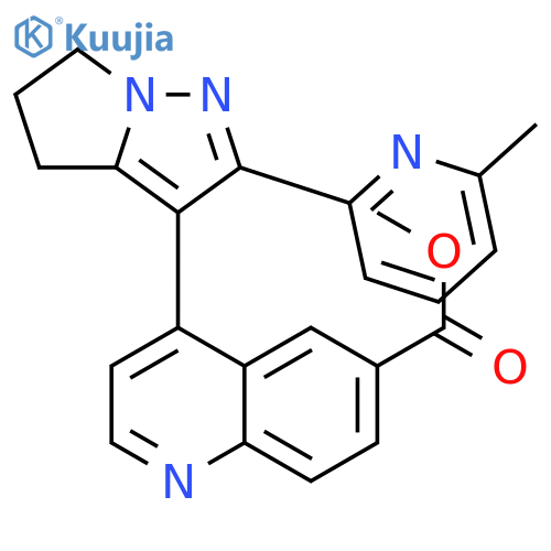 Methyl 4-(2-(6-methylpyridin-2-yl)-5,6-dihydro-4H-pyrrolo[1,2-b]pyrazol-3-yl)quinoline-6-carboxylate structure