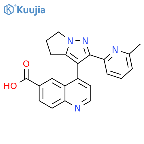 4-(2-(6-methylpyridin-2-yl)-5,6-dihydro-4H-pyrrolo[1,2-b]pyrazol-3-yl)quinoline-6-carboxylic acid structure