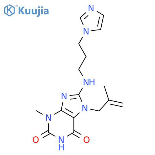 8-([3-(1H-IMIDAZOL-1-YL)PROPYL]AMINO)-3-METHYL-7-(2-METHYL-2-PROPENYL)-3,7-DIHYDRO-1H-PURINE-2,6-DIONE structure