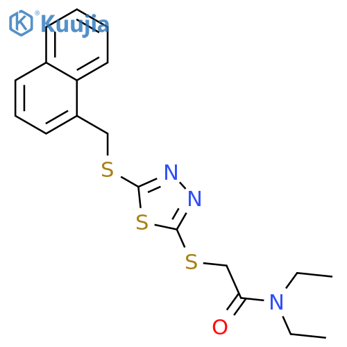 <br>N,N-Diethyl-2-((5-((naphthalen-1-ylmethyl)thio)-1,3,4-thiadiazol-2-yl)thio) acetamide structure
