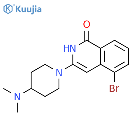 1(2H)-ISOQUINOLINONE, 5-BROMO-3-[4-(DIMETHYLAMINO)-1-PIPERIDINYL]- structure