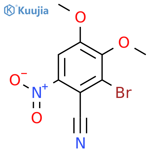 BENZONITRILE, 2-BROMO-3,4-DIMETHOXY-6-NITRO- structure