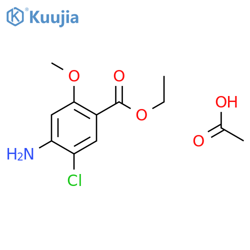 Benzoic acid, 4-amino-5-chloro-2-methoxy-, ethyl ester, acetate structure