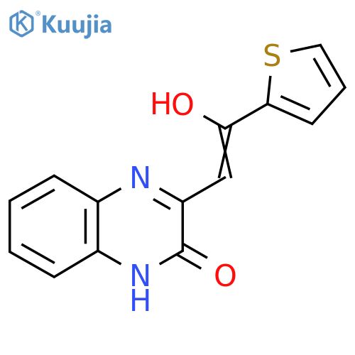 3-(2-oxo-2-(thiophen-2-yl)ethylidene)-3,4-dihydroquinoxalin-2(1H)-one structure
