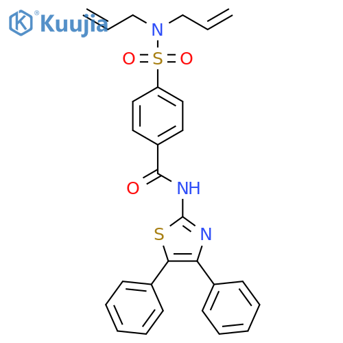4-bis(prop-2-en-1-yl)sulfamoyl-N-(4,5-diphenyl-1,3-thiazol-2-yl)benzamide structure