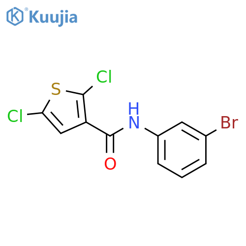 N-(3-bromophenyl)-2,5-dichlorothiophene-3-carboxamide structure