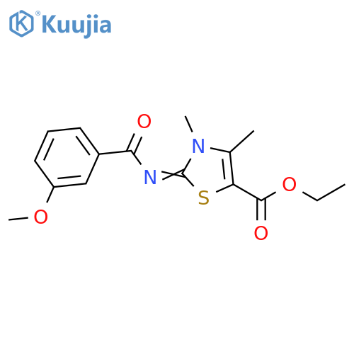 ethyl (2Z)-2-(3-methoxybenzoyl)imino-3,4-dimethyl-2,3-dihydro-1,3-thiazole-5-carboxylate structure