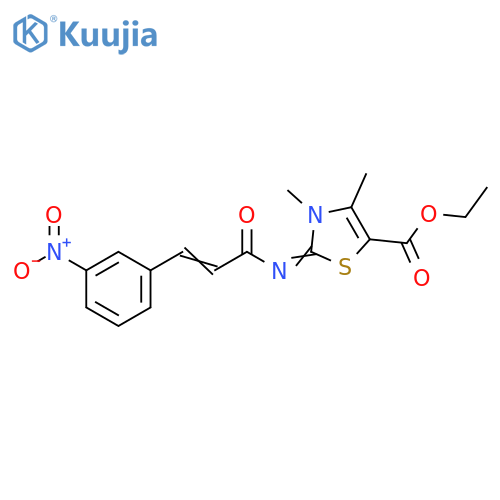 ethyl (2Z)-3,4-dimethyl-2-{(2Z)-3-(3-nitrophenyl)prop-2-enoylimino}-2,3-dihydro-1,3-thiazole-5-carboxylate structure