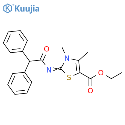 ethyl (2Z)-2-(2,2-diphenylacetyl)imino-3,4-dimethyl-2,3-dihydro-1,3-thiazole-5-carboxylate structure