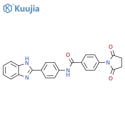 N-4-(1H-1,3-benzodiazol-2-yl)phenyl-4-(2,5-dioxopyrrolidin-1-yl)benzamide structure