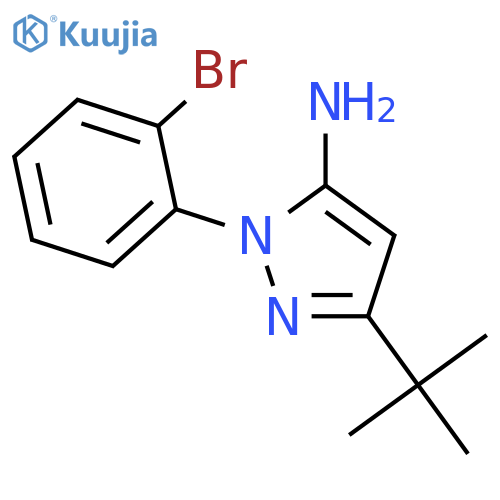 2-(2-bromo-phenyl)-5-tert-butyl-2h-pyrazol-3-ylamine structure