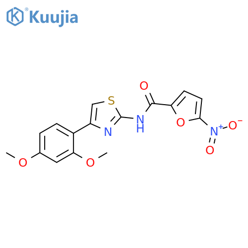 N-4-(2,4-dimethoxyphenyl)-1,3-thiazol-2-yl-5-nitrofuran-2-carboxamide structure
