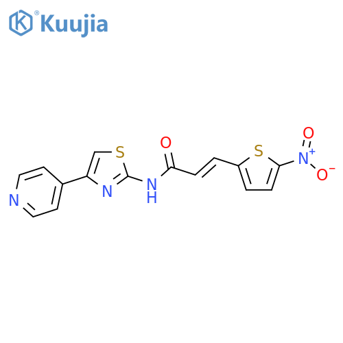 (2E)-3-(5-nitrothiophen-2-yl)-N-4-(pyridin-4-yl)-1,3-thiazol-2-ylprop-2-enamide structure