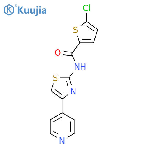 5-chloro-N-4-(pyridin-4-yl)-1,3-thiazol-2-ylthiophene-2-carboxamide structure
