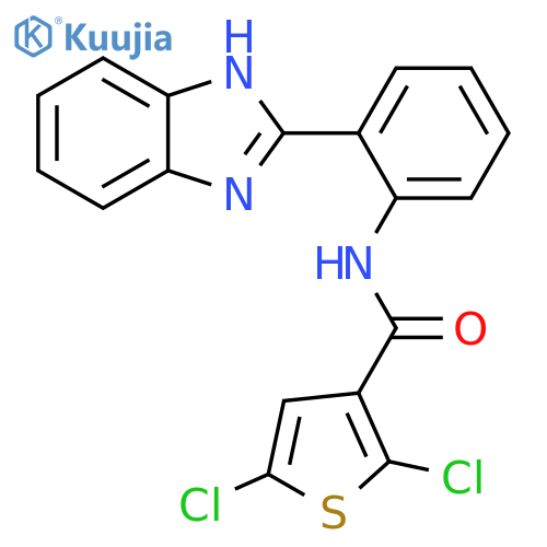 N-2-(1H-1,3-benzodiazol-2-yl)phenyl-2,5-dichlorothiophene-3-carboxamide structure