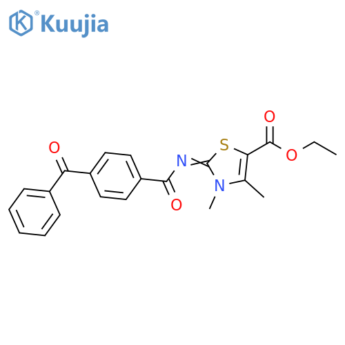 ethyl (2Z)-2-(4-benzoylbenzoyl)imino-3,4-dimethyl-2,3-dihydro-1,3-thiazole-5-carboxylate structure
