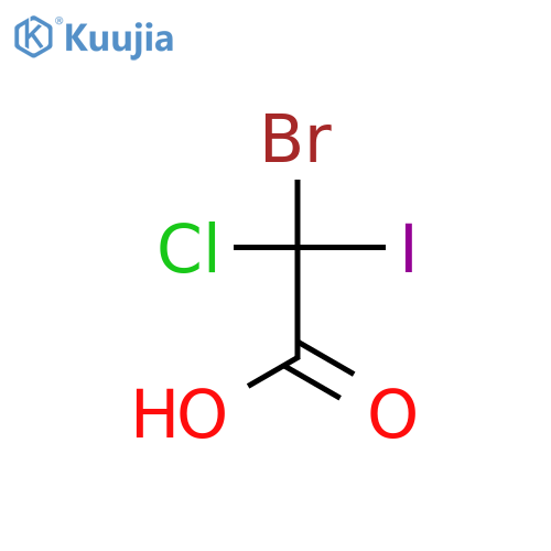 Acetic acid, bromochloroiodo- structure