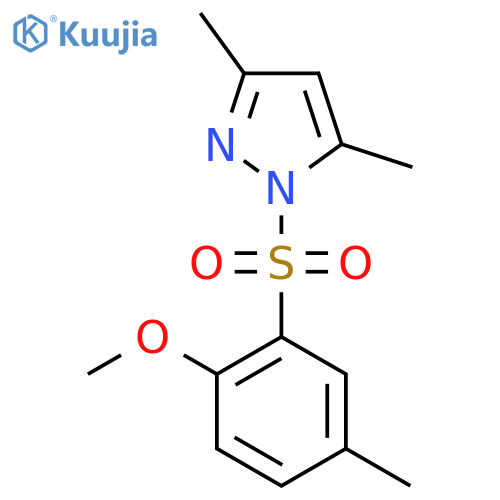1-(2-methoxy-5-methylbenzenesulfonyl)-3,5-dimethyl-1H-pyrazole structure
