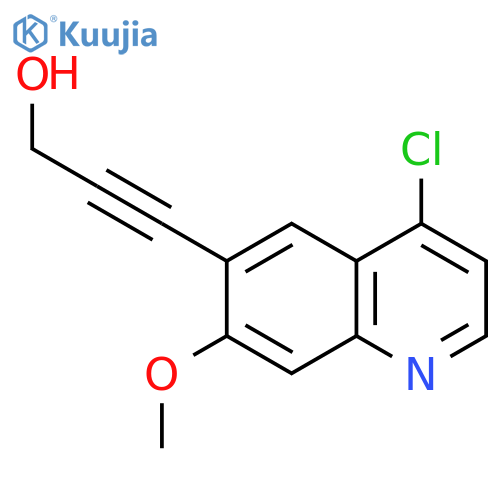 2-PROPYN-1-OL, 3-(4-CHLORO-7-METHOXY-6-QUINOLINYL)- structure