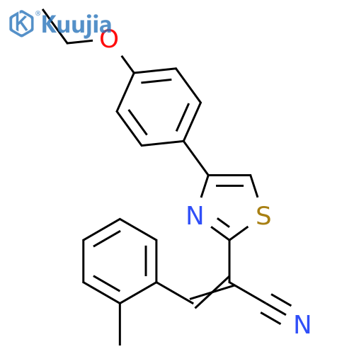 (2Z)-2-4-(4-ethoxyphenyl)-1,3-thiazol-2-yl-3-(2-methylphenyl)prop-2-enenitrile structure
