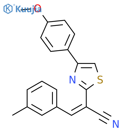 (2Z)-2-[4-(4-methoxyphenyl)-1,3-thiazol-2-yl]-3-(3-methylphenyl)prop-2-enenitrile structure
