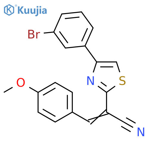(2Z)-2-4-(3-bromophenyl)-1,3-thiazol-2-yl-3-(4-methoxyphenyl)prop-2-enenitrile structure