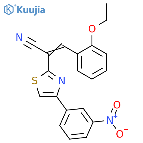 (2Z)-3-(2-ethoxyphenyl)-2-4-(3-nitrophenyl)-1,3-thiazol-2-ylprop-2-enenitrile structure