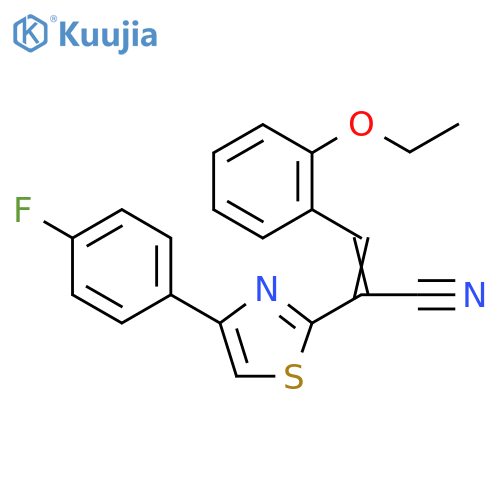 (2Z)-3-(2-ethoxyphenyl)-2-4-(4-fluorophenyl)-1,3-thiazol-2-ylprop-2-enenitrile structure