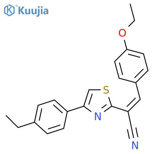 (2Z)-3-(4-ethoxyphenyl)-2-4-(4-ethylphenyl)-1,3-thiazol-2-ylprop-2-enenitrile structure