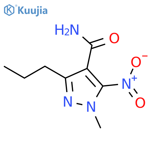 1H-PYRAZOLE-4-CARBOXAMIDE, 1-METHYL-5-NITRO-3-PROPYL- structure