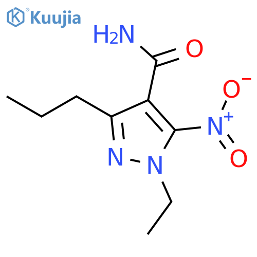 1H-Pyrazole-4-carboxamide,1-ethyl-5-nitro-3-propyl-(9CI) structure