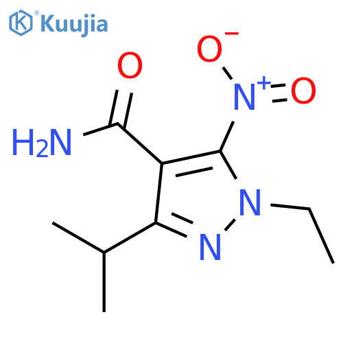 1H-Pyrazole-4-carboxamide,1-ethyl-3-(1-methylethyl)-5-nitro-(9CI) structure