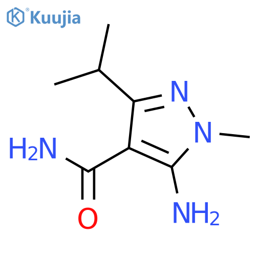 1H-PYRAZOLE-4-CARBOXAMIDE, 5-AMINO-1-METHYL-3-(1-METHYLETHYL)- structure