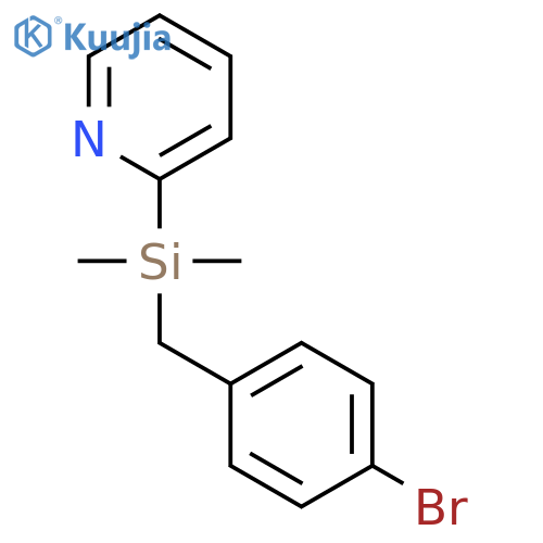 Pyridine, 2-[[(4-bromophenyl)methyl]dimethylsilyl]- structure