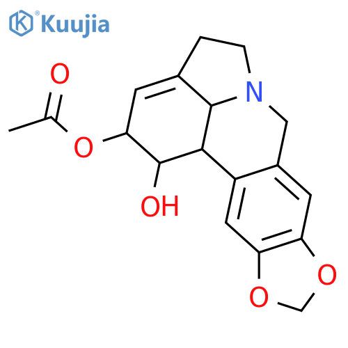 1H-[1,3]Dioxolo[4,5-j]pyrrolo[3,2,1-de]phenanthridine-1,2-diol, 2,4,5,7,12b,12c-hexahydro-, 2-acetate, (1S,2S,12bS,12cS)- structure