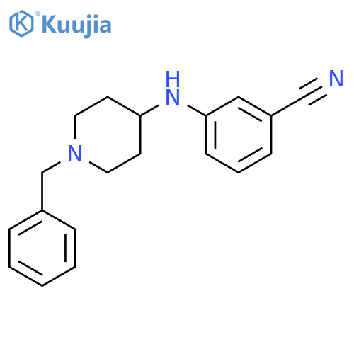 BENZONITRILE, 3-[[1-(PHENYLMETHYL)-4-PIPERIDINYL]AMINO]- structure